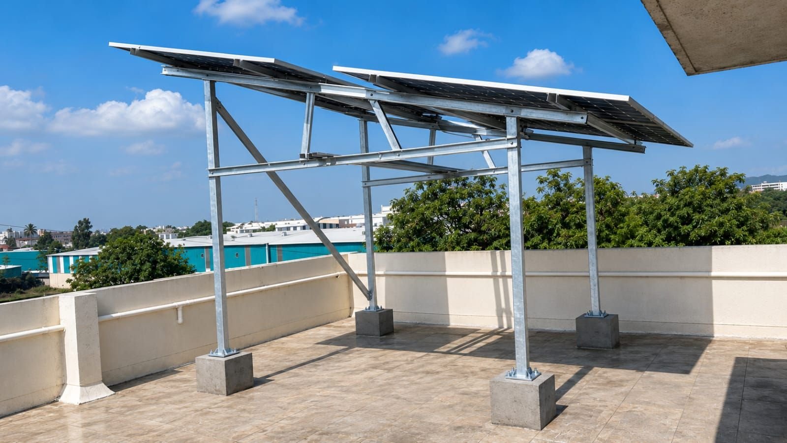 Ground-mounted rooftop solar array fully commissioned